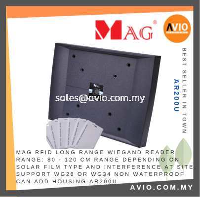 MAG RFID Long Range Wiegand Reader 80-120cm Depending Solar Firm Support WG26 WG34 non Waterproof can add Housing AR200U