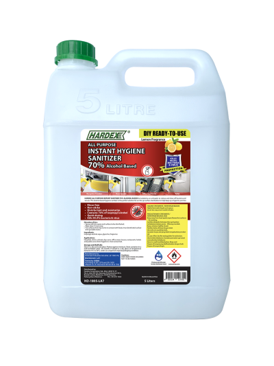 HARDEX ALL PURPOSE INSTANT SANITIZER 70% ALCOHOL BASED - 5L