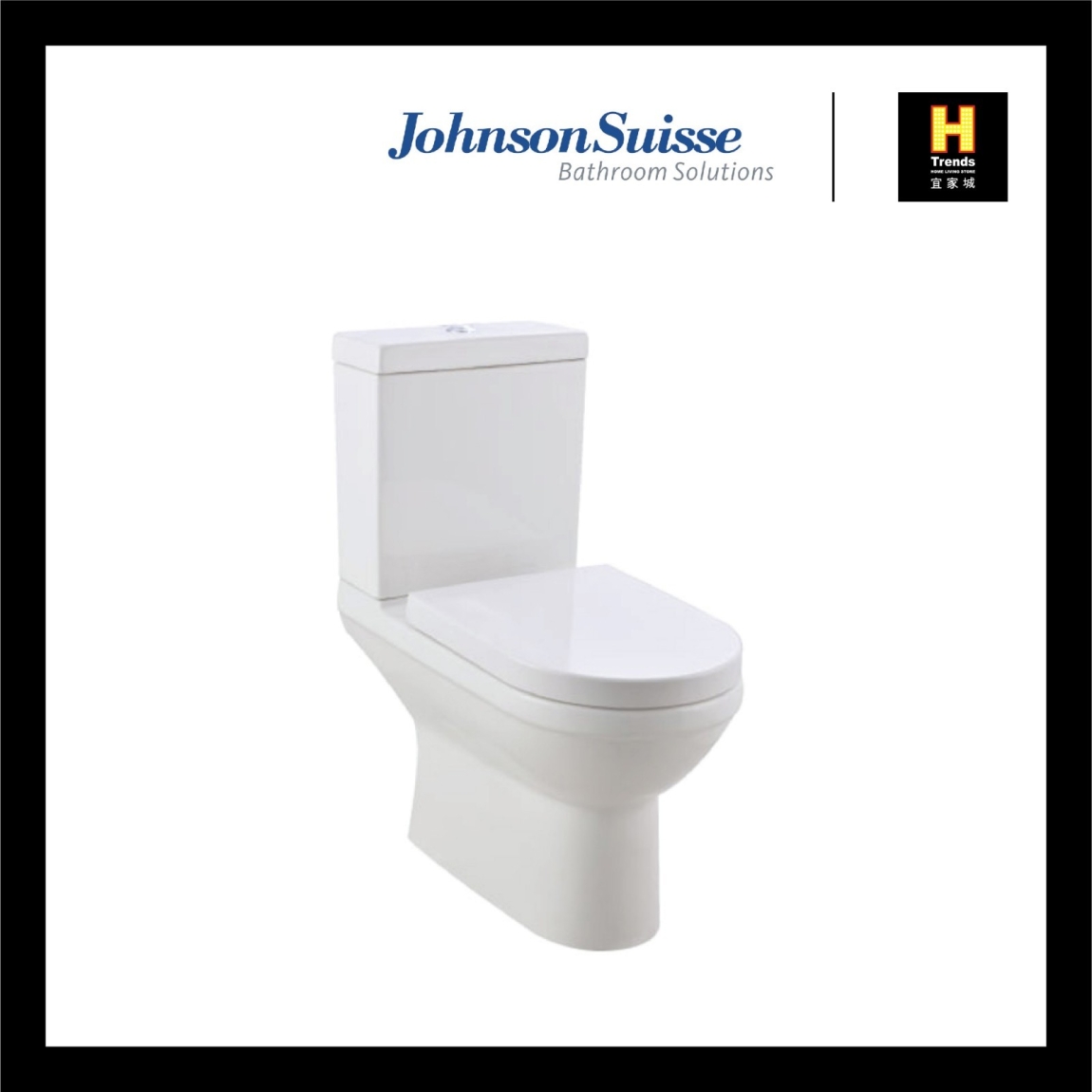 Johnson Suisse Turin Close-Coupled WC Mangkuk Tandas / Jamban Bilik Mandi / Tandas Carta Pilihan Warna Corak