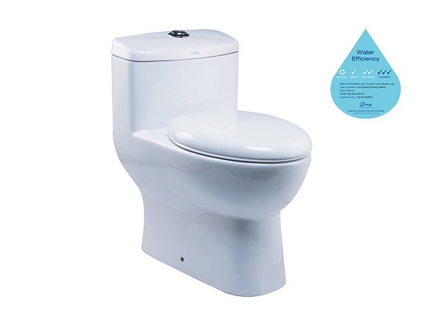 WC 1015 Sericite Wash Down One Piece Real One-Piece One Piece Closet Toilet Bowl Bathroom / Washroom Choose Sample / Pattern Chart