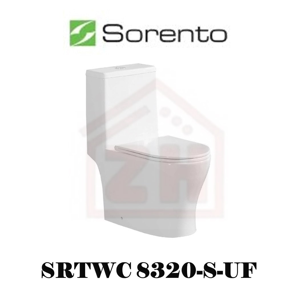 SORENTO One Piece Water Closet SRTWC 8320-S-UF One Piece Closet Toilet Bowl Bathroom / Washroom Choose Sample / Pattern Chart