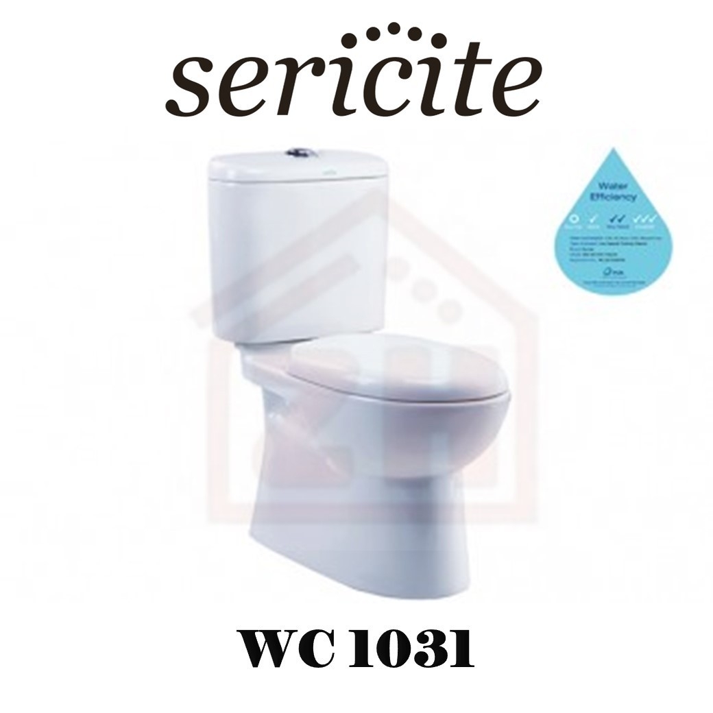 SERICITE Close-Couple Water Closet WC 1031 Mangkuk Tandas / Jamban Bilik Mandi / Tandas Carta Pilihan Warna Corak