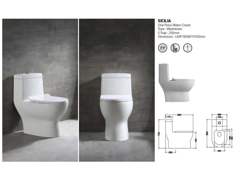 SICILIA Toilet Bowl / Water Closet Bathroom / Washroom Choose Sample / Pattern Chart