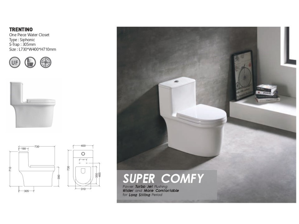 TRENTINO Toilet Bowl / Water Closet Bathroom / Washroom Choose Sample / Pattern Chart