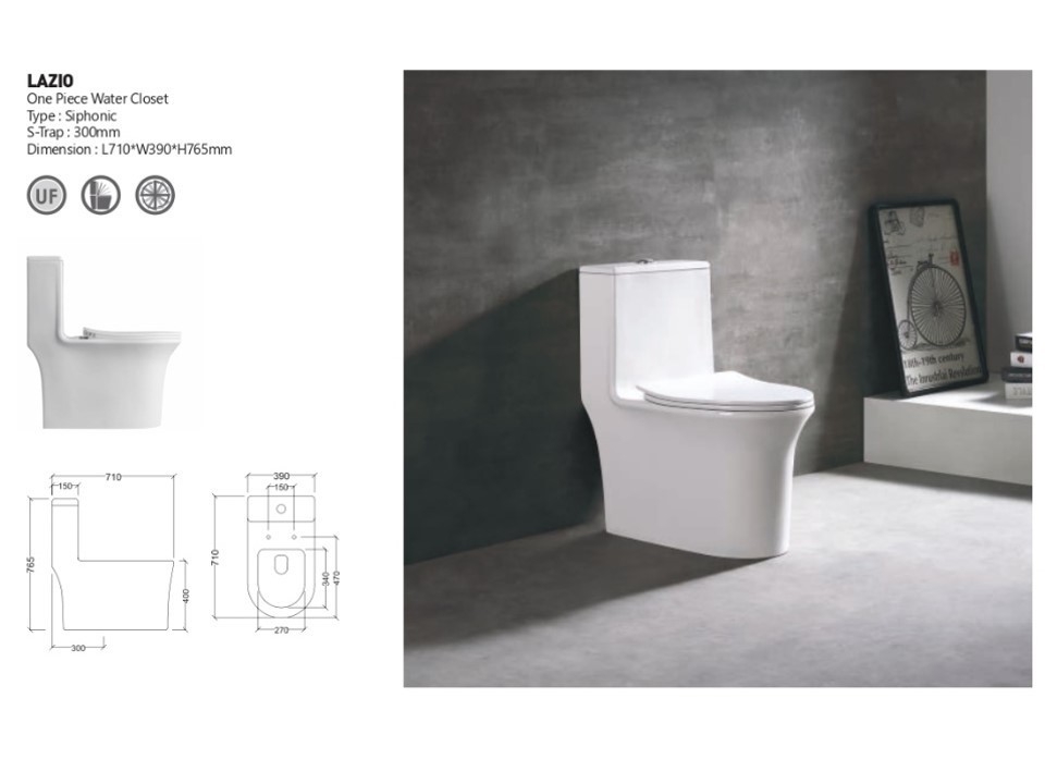 LAZIO Toilet Bowl / Water Closet Bathroom / Washroom Choose Sample / Pattern Chart