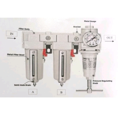 NANPU PNEUMATIC AIR FILTER & REGULATOR TDFR-04 1/2" (HIGH PRESSURE)