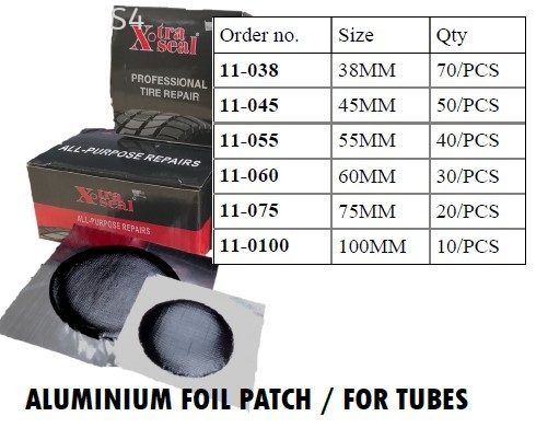 XTRASEAL ALUMINIUM FOIL PATCH FOR TUBES