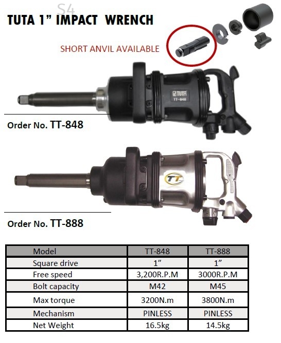 1" Heavy Duty Pneumatic (AIR) Impact Wrench