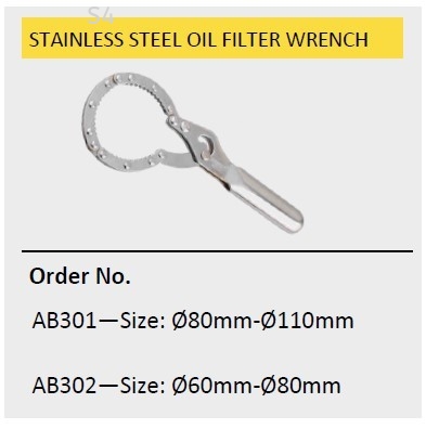 STAINLESS STEEL OIL FILTER WRENCH