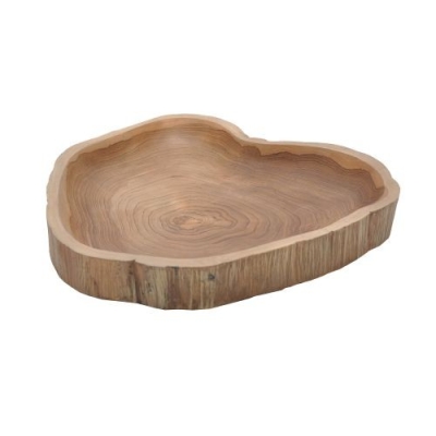 Fruit Plate Teak Wood Natural Shape