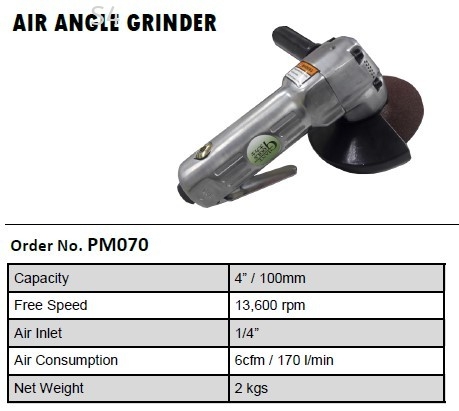 S4Tools | OEM Pneumatic Air Angle Grinder PM070