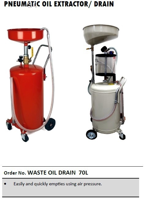 Pneumatic / Manual Waste Oil Drainer Extractor