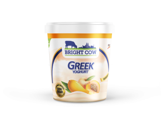 Bright Cow Greek Yogurt - Mango Peach (6 x 400g)