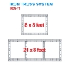 (Outdoor) Iron Truss System 8x8 feet & 21x8 feet Iron Truss System