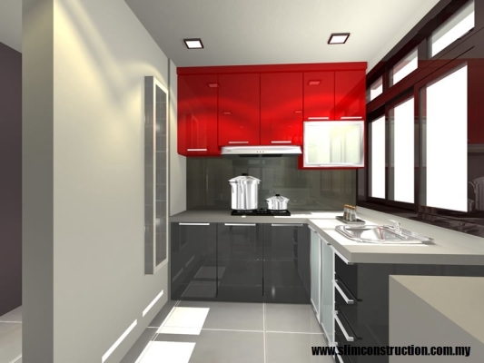 Rujukan Reka Bentuk 3D Kabinet Dapur