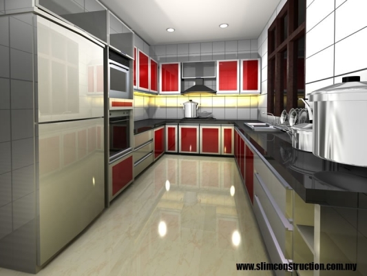 Rujukan Reka Bentuk 3D Kabinet Dapur