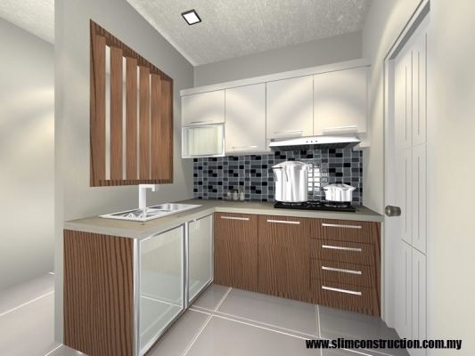 Rujukan Reka Bentuk 3D Kabinet Dapur