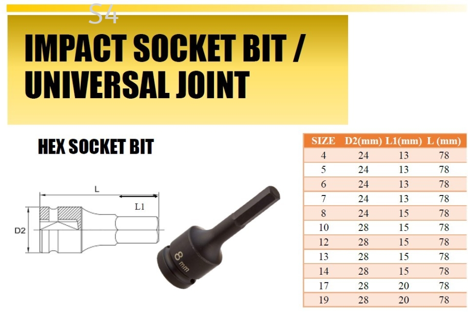 Universal CR-MO Impact Socket Bit