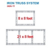 (Outdoor) Iron Truss System 8x8 & 21x8 feet IRON Truss Backdrop