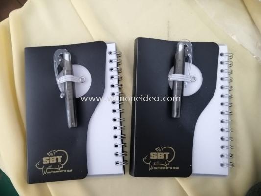 Note Pad + Pen with Gold Logo Print