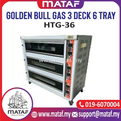 GOLDEN BULL Gas Oven 3 Deck 6 Tray (HTG-36)