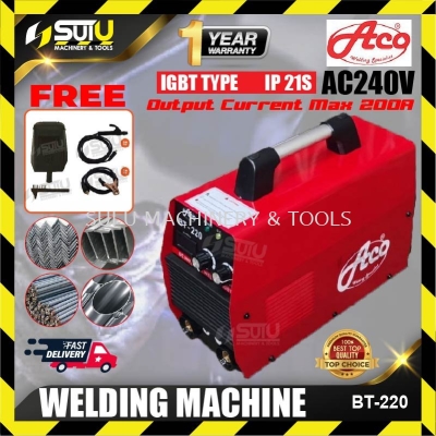 ACO BT-220 / BT220 MMA/ARC Inverter Welding Machine w/ Accessories