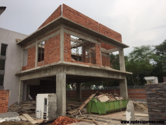 Contoh Bina & Sambungan Depan Rumah Di Klang