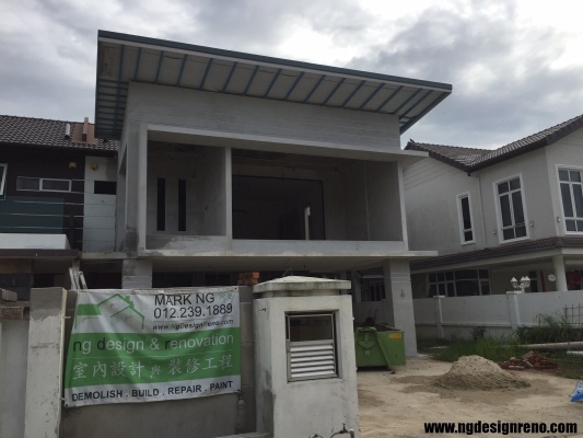 Contoh Bina & Sambungan Depan Rumah Di Klang