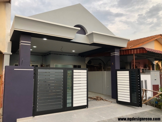 Terrace House Extension Carporch Design Reference In Klang Valley 