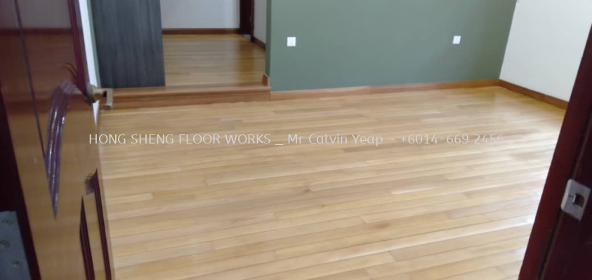 Refurbishment of Balau wood flooring