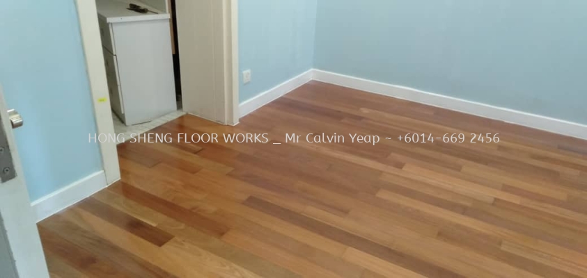 Refurbishment of Balau wood flooring