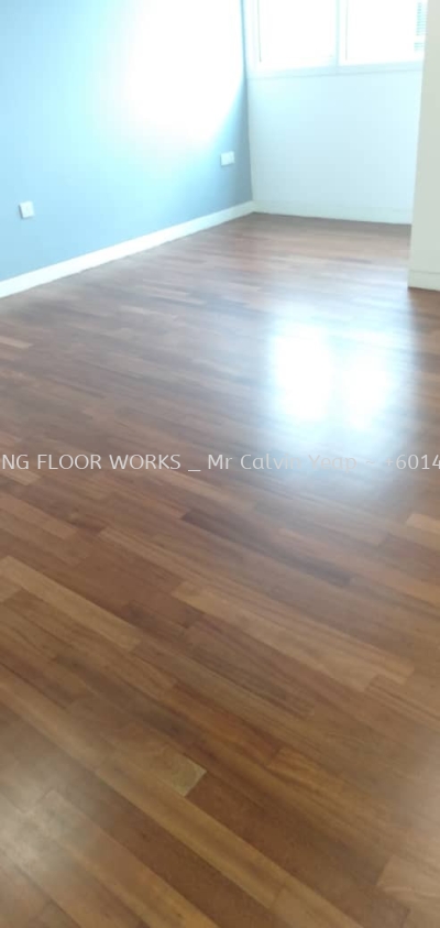 Refurbishment of Balau wood flooring