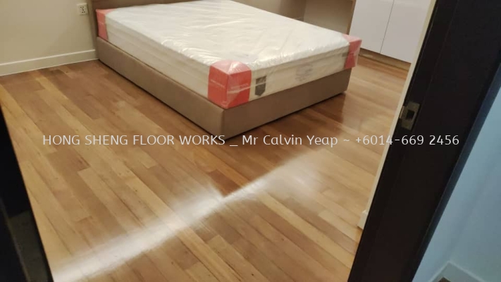 Refurbishment of Balau wood flooring