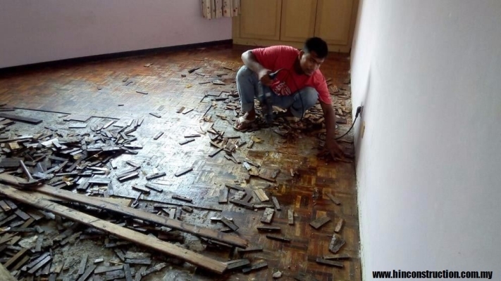 Old Parquet Floor To Tile Selangor