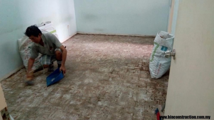 Old Parquet Floor To Tile Selangor