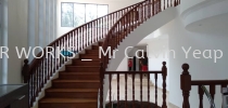 Balau wood staircase BALAU Staircase Flooring - Supply & install OR Refurbishment Wood Flooring for Staircase Parquet Flooring