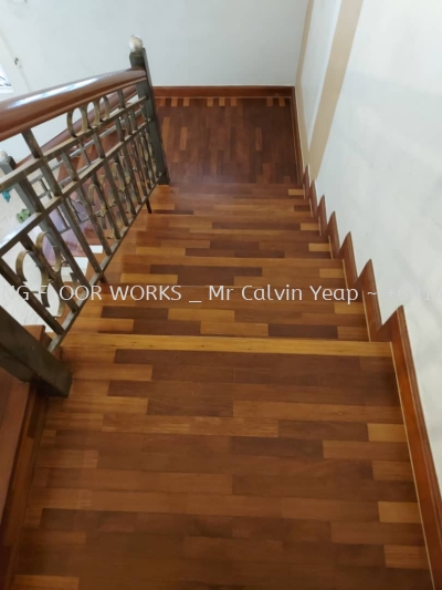 Merbau wood staircase 