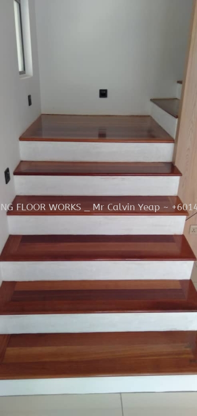 Merbau wood staircase 