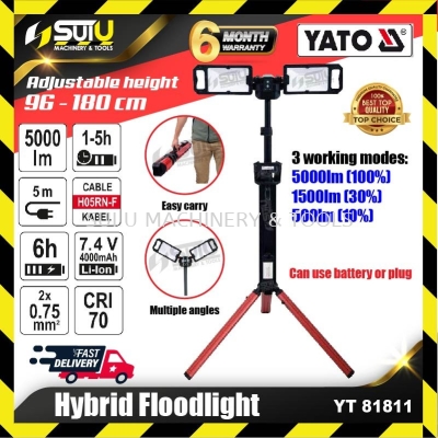 YATO YT-81811 / YT81811 Portable Hybrid Floodlight 500-5000LM