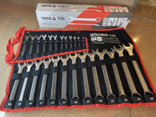 Yato YT-0365 professional combination spanners set 25 pcs, sizes 6-32mm ID33305