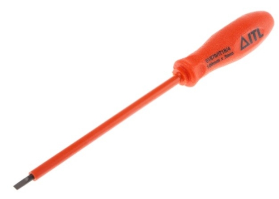 911-1095 - ITL Insulated Tools Ltd Flat Standard Screwdriver 3 x 0.5 mm Tip, VDE 1000V Approved