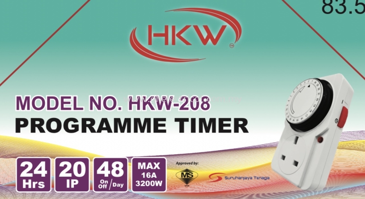 Hkw 24hour 13a Plug In Timer (sirim)