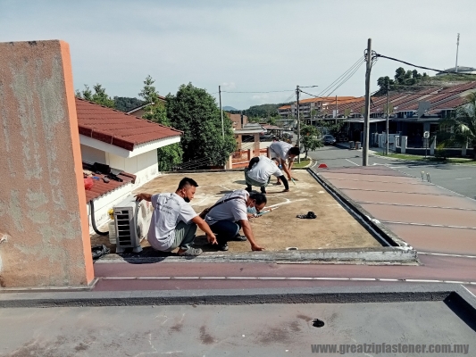 Repair Concrete Slab  Roof Leaking & Scribble Waterproof In Negeri Sembilan