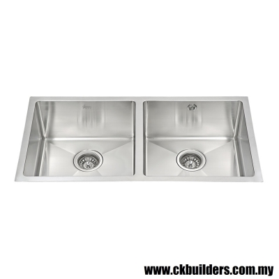 Kitchen Sink Model : TEKA Undermount Stainless Steel Sink Two Bowls ARQ 2B 840