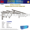 ISANO SANITARY ACCESSORIES STAINLESS STEEL RETRACTABLE DRYING RACK 200CM X 40CM 2.7KG 1446DR (CL) KITCHEN & BATHROOM