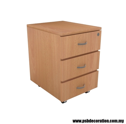 Low 3 Drawers Cabinet -  3D (Ful Beech)