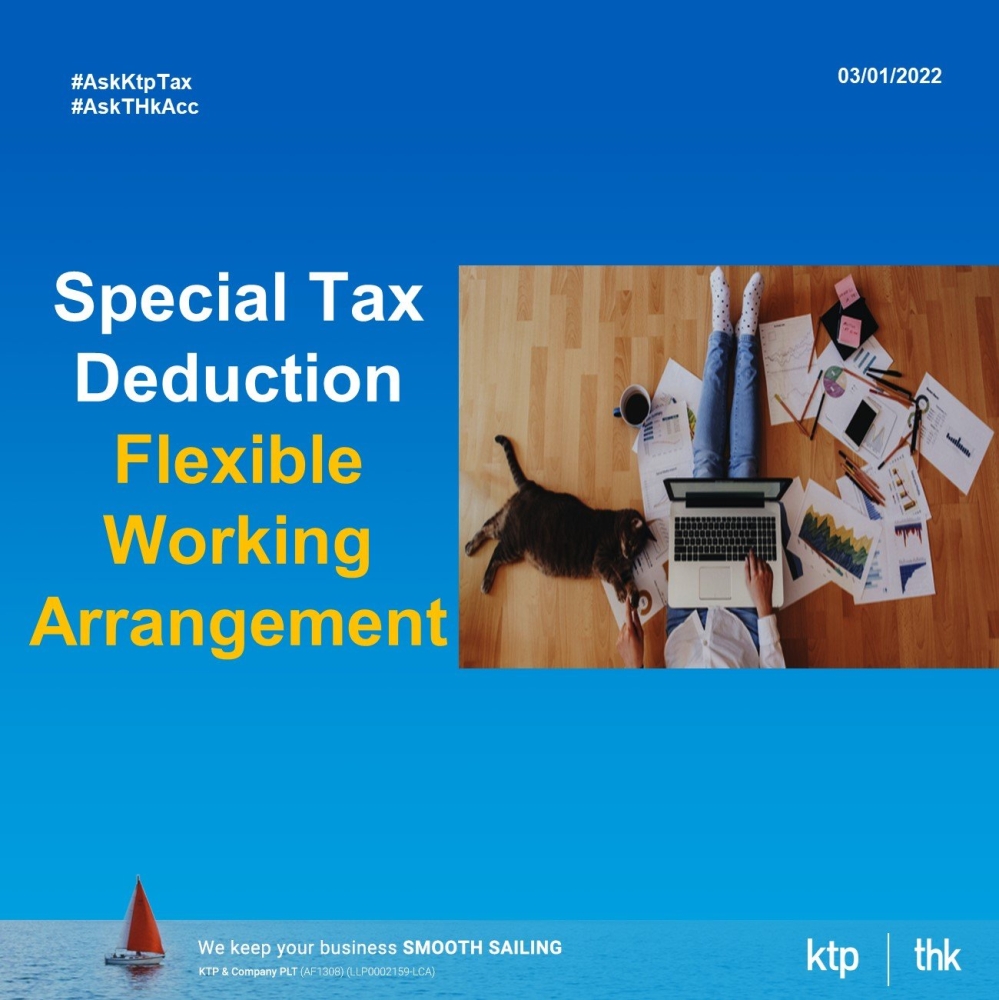 Special Tax Deduction Flexible Working Arrangement Mar 01, 2022