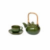 Lotus Green Small Tea w. Rattan Handle (Set) Tea Pots Hotel & Resort Supply