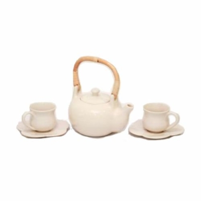 Frangipani Tea w. Rattan Handle (Set)