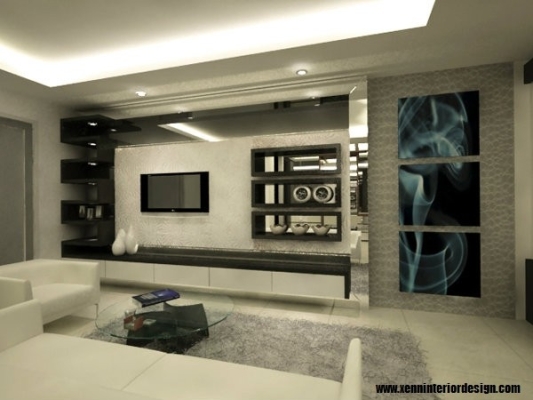 Built-in TV Console Design Sample In Kajang